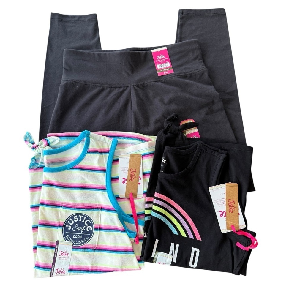 Justice Girls NWT Tank Top and Leggings Bundle